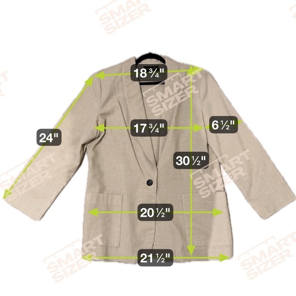 Vintage Requirements Women’s Linen Blend Blazer SportsCoat in Tan, Size 16 - Picture 7 of 8